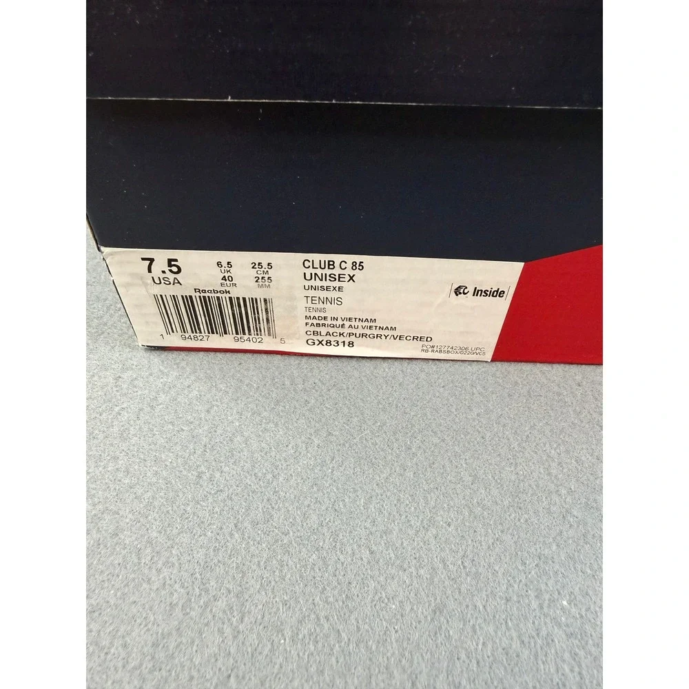Reebok Club C 85 Unisex 7.5 Black Human Rights Now Mismatched Red Green GX8318‎